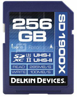 DELKIN 256GB SDXC 1900X (285MB/s-100MB/s) (U3/V60)