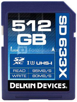 DELKIN 512GB SDHC Elite 633X UHS-I (U3) (95MB/s - 80MB/s)