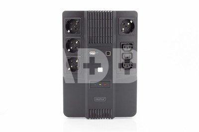 Digitus All-in-One UPS, 600VA/360W, LED 12V/7Ah x1, 4x CEE 7/7,3x IEC C13, USB, RJ45
