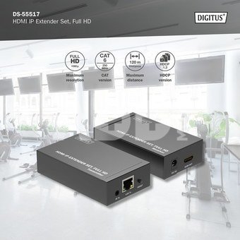 Digitus | HDMI IP Extender Set, Full HD, 120 m | DS-55517