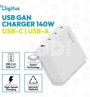 Digitus | USB GaN Charger 140W, 3x USB-C, 1x USB-A | DA-10305