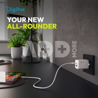 Digitus | USB GaN Charger 45W, 1x USB-C, 1x USB-A | DA-10302
