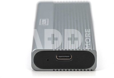Digitus USB M.2 hard disk enclosure, SSD, external, NVMe + SATA, 10Gbps (NVMe) 6 Gbps (SATA), USB3.1 Gen2