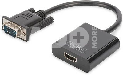 DIGITUS VGA to HDMI Converter and Audio Full HD 15 cm