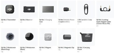 DJI Mic 3 (2 TX + 1 RX + Charging Case)