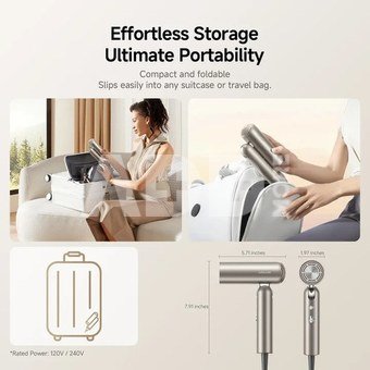 Dreame hair dryer Pocket Pro, titanium gold