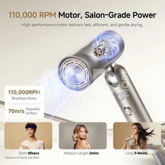 Dreame hair dryer Pocket Pro, titanium gold