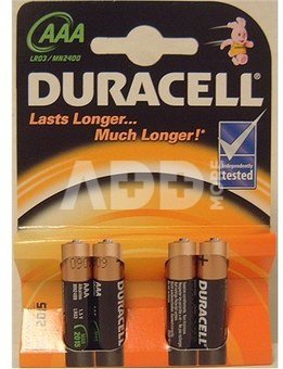 Duracell AAA/LR03, Alkaline Basic MN2400, 4 pc(s)
