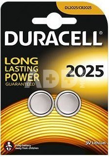 Duracell Button Cells DL2025 Lithium, 2 pc(s)