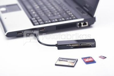 EDNET Card Reader 4-p. USB 3.0 (CF, SD, MicroSD, MS)