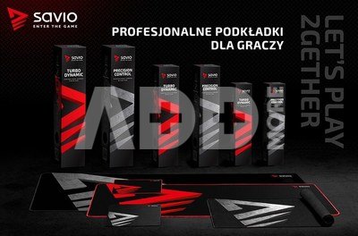 Elmak Mouse and keyboard pad 900x400 SAVIO Precision Control XL, stitched edges