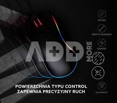 Elmak Mouse and keyboard pad 900x400 SAVIO Precision Control XL, stitched edges