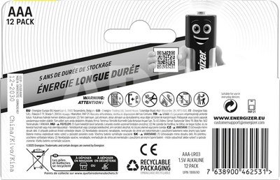 Energizer battery Everyday AAA DHP12
