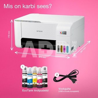 Epson EcoTank L3276 3-in-1 colour, Print, Scan, Copy