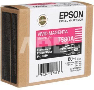 Epson ink cartridge vivid magenta T 580 80 ml T 580A