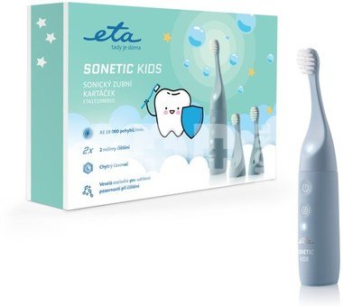 ETA Electric Toothbrush | ETA Sonetic Kids 171090010 | Rechargeable | For kids | Number of brush heads included 2 | Number of teeth brushing modes 1 | Blue