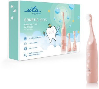 ETA Electric Toothbrush | Sonetic Kids ETA171090000 | Rechargeable | For kids | Number of brush heads included 2 | Number of teeth brushing modes 1 | Pink
