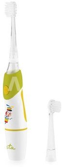 ETA Toothbrush | Sonetic ETA071090040 | Battery operated | For kids | Number of brush heads included 2 | Number of teeth brushing modes 1 | Green/White