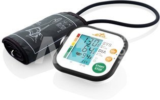 ETA | Upper Arm Blood Pressure Monitor | ETA229790000 | Memory function | Number of users 2 user(s) | 4 | Suitable for home use. Measurement of systolic and diastolic pressure, pulse. Oscillometric measurement method. Display of measured values ​​on LCD. Fully automatic filling and deflation of the cuff. Pressure measurement accuracy +/- 3 mmHg, pulse +/- 5%. Pressure measurement range 0 - 299 mmHg, pulse 40 - 199 per minute. Irregular heart rate detection. WHO blood pressure classification. | Upper Arm
