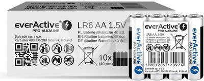 everActive BATTERIES LR6/AA PRO AL KALINE SHRINK 4 PCS