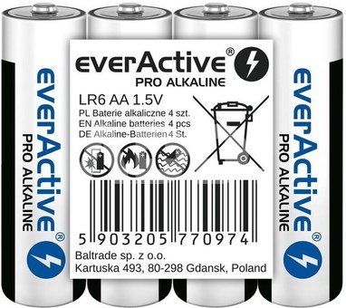 everActive BATTERIES LR6/AA PRO AL KALINE SHRINK 4 PCS