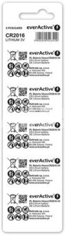 everActive LITHIUM BATTERY CR2016 BLISTER 5 PCS.