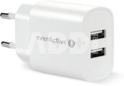everActive PHONE CHARGER 2X USB 2, 4A 12W WHITE