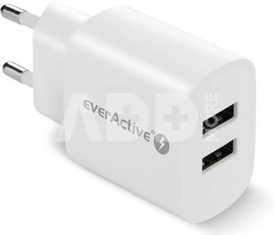 everActive PHONE CHARGER 2X USB 2, 4A 12W WHITE