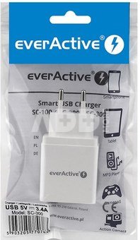 everActive PHONE CHARGER 3X USB 3, 4A WHITE