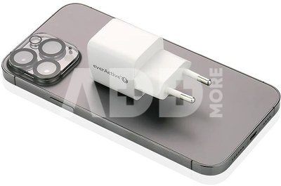 everActive PHONE CHARGER GAN 1X US B, 1X USB-C 20W WHITE