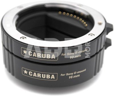 Caruba Extension Tube set Sony E Serie Chroom APS C en FULL FRAME (versie II)