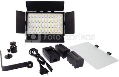Falcon Eyes Bi-Color LED Lamp Set Dimmable DV-384CT-K2 incl. Battery