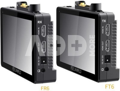 Feelworld FT6 + FR6 5.5 Inch Wireless Video Transmission Touchmonitor 4K