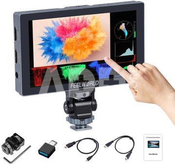 Feelworld P6X 5.5 Inch Aluminium DSLR Camera Field Monitor Touch Screen 4K HDMI