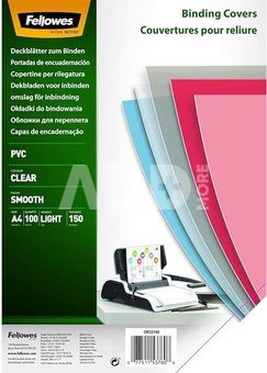 Fellowes Binding Covers A4 Clear PVC 150 Mikron