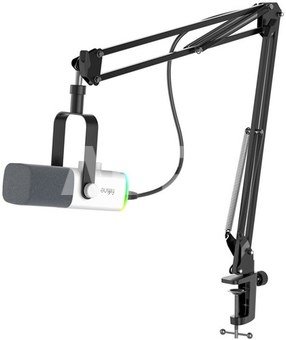 Fifine AM8TW gaming microphone with boom arm (white)