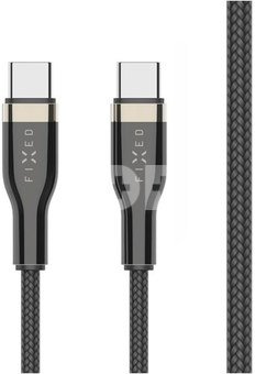 FIXED Braided Cable USB-C/USB-C, 1,2m, 100W, Black