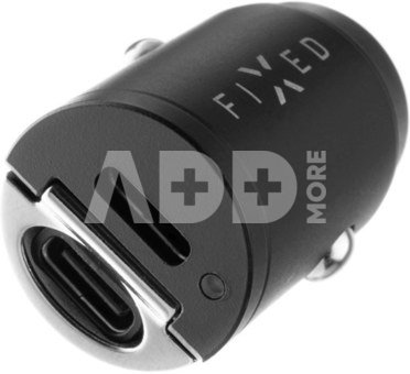FIXED Dual USB-C Car Charger 30W, Black