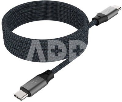 Fixed | Magnetic Braided Cable USB-C/USB-C, USB 2.0, Gray | FIXDBM-CC2-GR