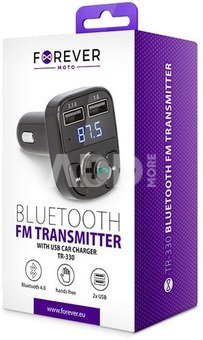Forever FM transmitter/charger TR-330 BT, black