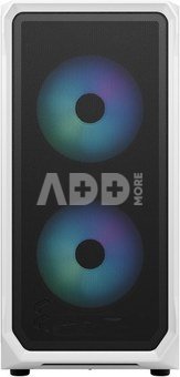 Fractal Design Focus 2 RGB White TG Clear Tint, Midi Tower, Power supply included No