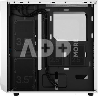 Fractal Design Focus 2 RGB White TG Clear Tint, Midi Tower, Power supply included No