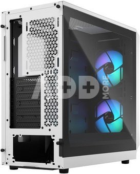 Fractal Design Focus 2 RGB White TG Clear Tint, Midi Tower, Power supply included No