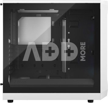 Fractal Design Focus 2 RGB White TG Clear Tint, Midi Tower, Power supply included No