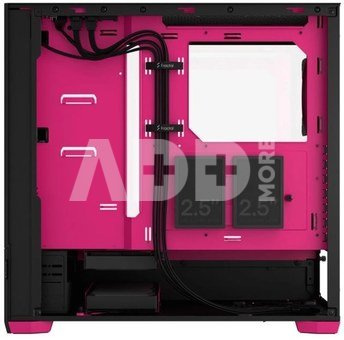 Fractal Design Pop Air RGB Magenta Core TG Clear Tint, ATX, mATX, Mini ITX, Power supply included No