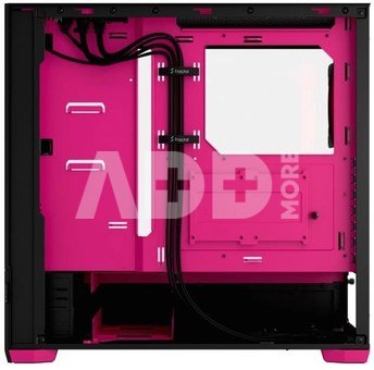 Fractal Design Pop Air RGB Magenta Core TG Clear Tint, ATX, mATX, Mini ITX, Power supply included No