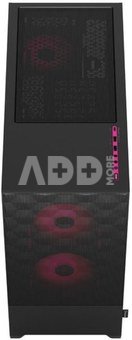 Fractal Design Pop Air RGB Magenta Core TG Clear Tint, ATX, mATX, Mini ITX, Power supply included No