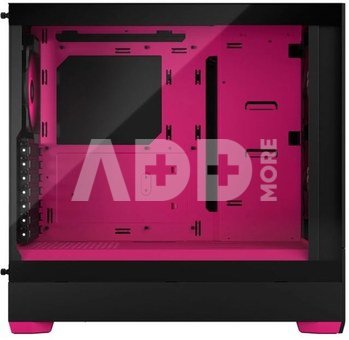 Fractal Design Pop Air RGB Magenta Core TG Clear Tint, ATX, mATX, Mini ITX, Power supply included No