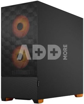 Fractal Design Pop Air RGB Orange Core TG Clear Tint, ATX, mATX, Mini ITX, Power supply included No