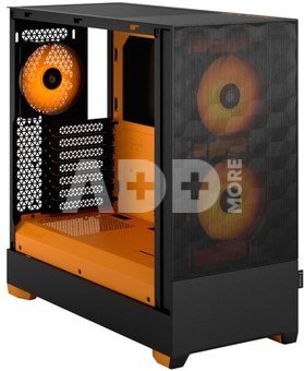 Fractal Design Pop Air RGB Orange Core TG Clear Tint, ATX, mATX, Mini ITX, Power supply included No